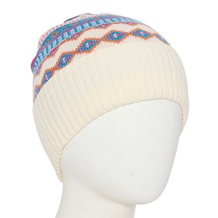 St. John's Bay Fairisle Womens Beanie In Yellow