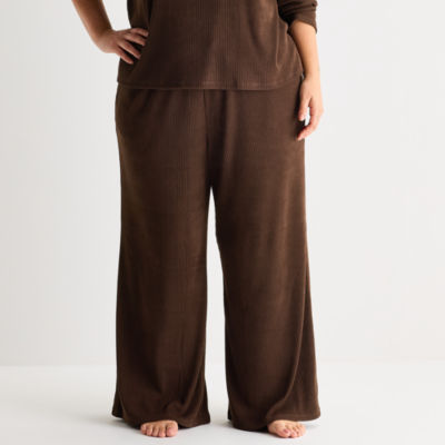 Ambrielle Womens Rib Plus Pajama Pants