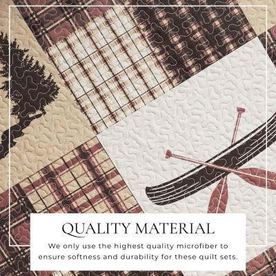 Linery Lodge Mosaic Reversible Quilt Set
