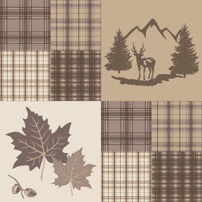 Linery Lodge Mosaic Reversible Quilt Set