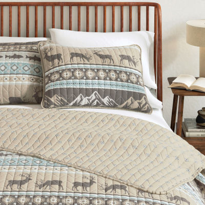 Linery Animal Stripe Reversible Quilt Set