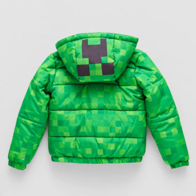 Little Boys Minecraft Hooded Heavyweight Puffer Jacket