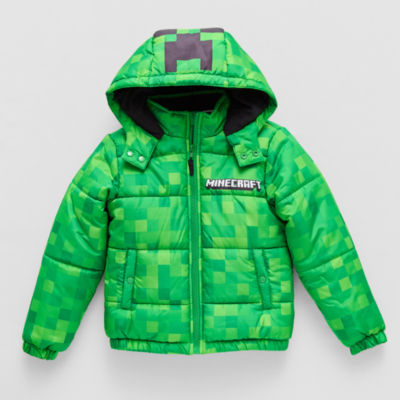 Little Boys Minecraft Hooded Heavyweight Puffer Jacket