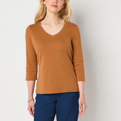 トップス TIGHTBOOTH/C PONTE 3/4 SLEEVE T-SHIRT NIC+ZOE Women's 3/4 Sleeve Boat TEE, Bright Aquifer at