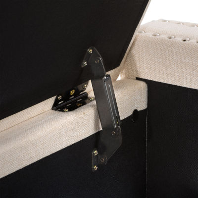 Corliving Boston Living Room Collection Storage Nailhead Trim Bench