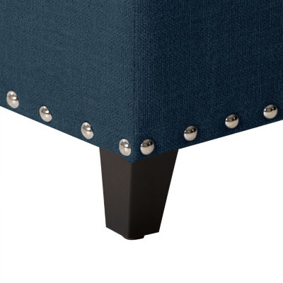 Corliving Boston Living Room Collection Storage Nailhead Trim Bench