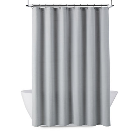 Home Expressions Dobby Stripe Shower Curtain, One Size, Gray