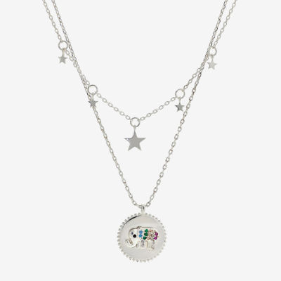 Sparkle Allure Womens Multi Color Cubic Zirconia 2-pc. Necklace Set