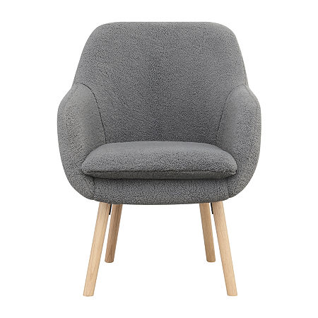 Take A Seat Charlotte Sherpa Accent Chair, One Size, Gray