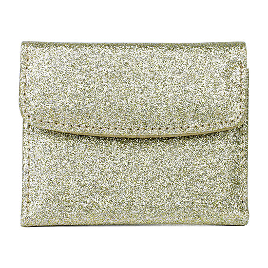 Julia Buxton Mini Trifold Wallet, Color: Gold Glitter - JCPenney