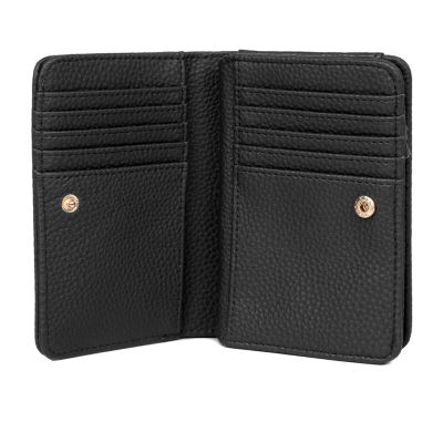 Julia Buxton Snap Bi-Fold Womens RFID Blocking Bifold Wallet