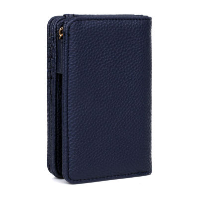 Julia Buxton Snap Bi-Fold Womens RFID Blocking Bifold Wallet