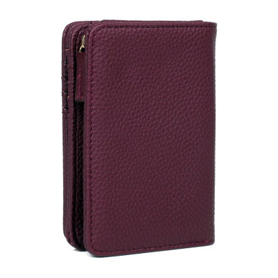 Julia Buxton Snap Bi-Fold Womens RFID Blocking Bifold Wallet