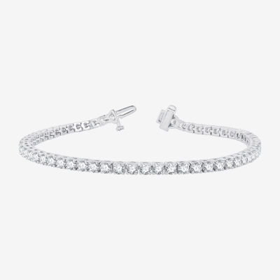 (G / Si1-Si2) 5 CT. T.W. Lab Grown White Diamond 10K or 14K Gold 7.25 Inch Tennis Bracelet