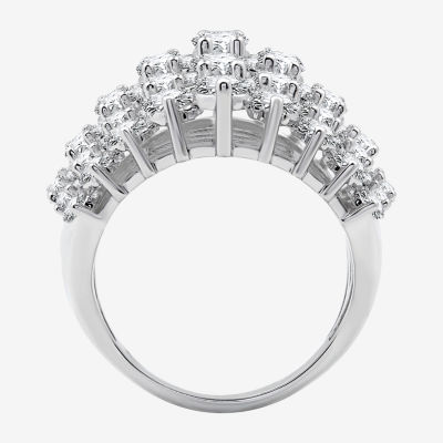 (H-I / Si2-I1) Womens 5 CT. T.W. Lab Grown White Diamond 10K Gold Cocktail Ring