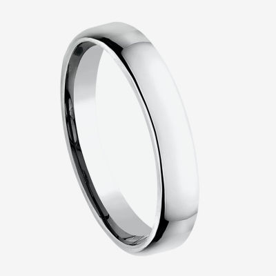 3.5MM 10K White Gold Wedding Band