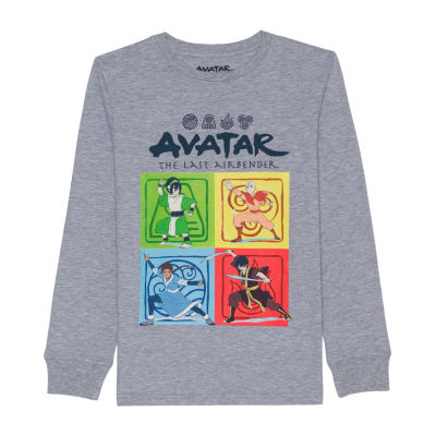 Little & Big Boys Crew Neck Long Sleeve Avatar-The Last Airbender Graphic T-Shirt