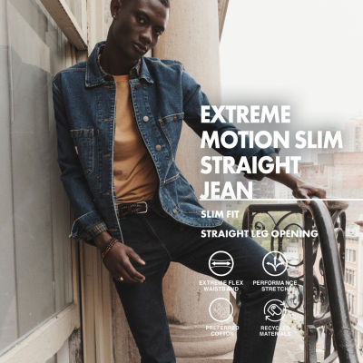 Extreme motion slim store straight leg jeans