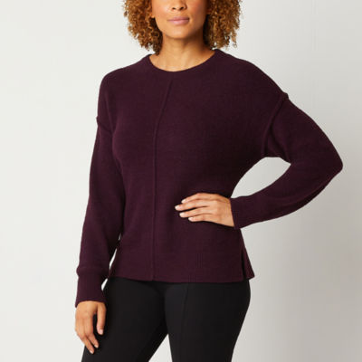 Stylus Womens Crew Neck Long Sleeve Pullover Sweater