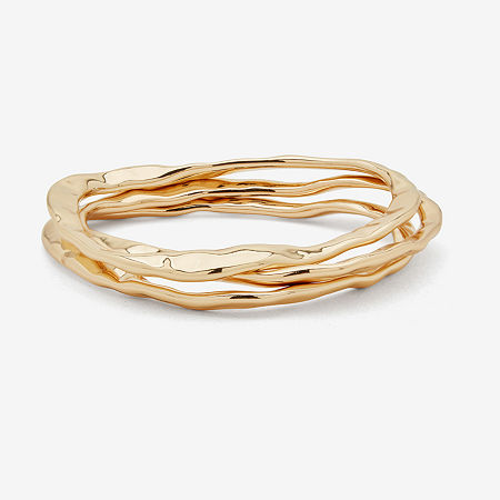 Worthington Womens Gold Tone Bangle Bracelet
