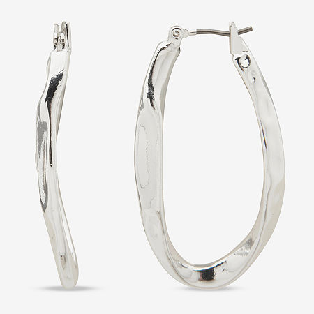 Worthington Hoop Earrings, One Size, Gray