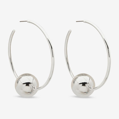 Worthington Silver Tone Hoop Earrings