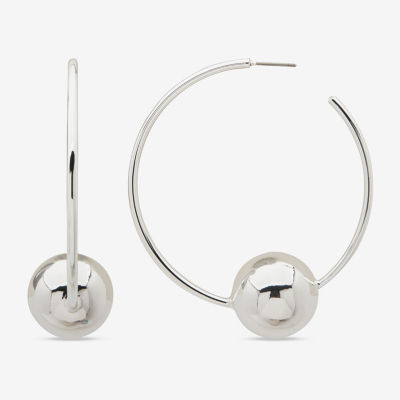 Worthington Silver Tone Hoop Earrings