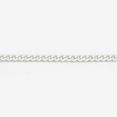 Worthington Silver Tone Simulated Pearl Curb Chain Bracelet