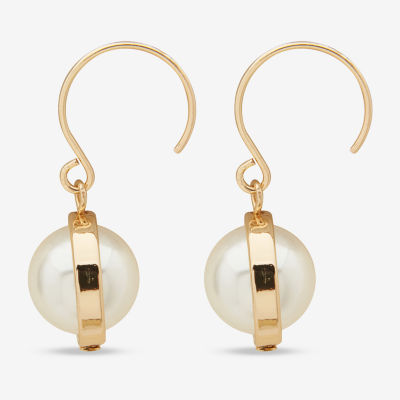 Worthington Simulated Pearl Drop Earrings