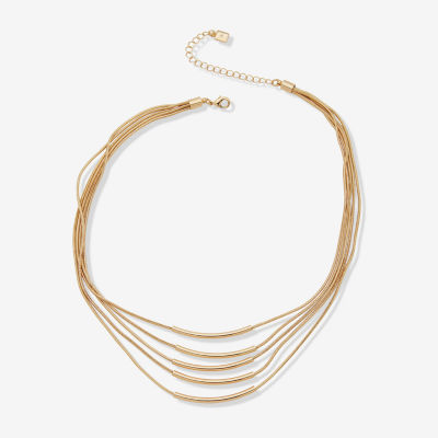 Worthington Gold Tone 17 Inch Snake Strand Necklace