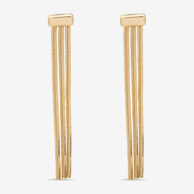 Worthington Snake Chain Linear Drop Earrings