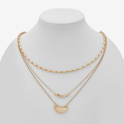 a.n.a Gold Tone 24 Inch Cable Strand Necklace