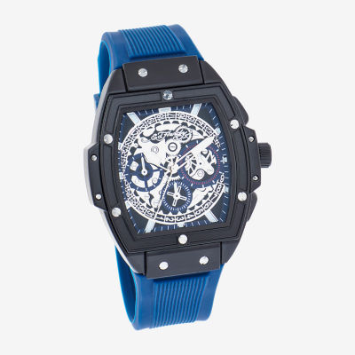 Ed Hardy Mens Blue Strap Watch 50446b-42-B05