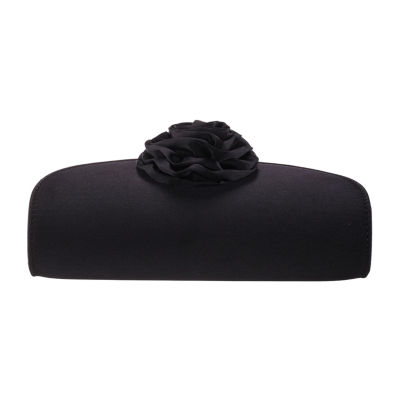 N By Nina Frily Rosette Emebellished Flap Clutch Evening Bag