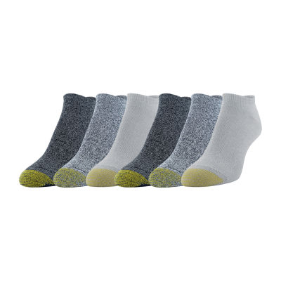 Gold Toe Cushion Womens Multi-Pack 6 Pair No Show Socks