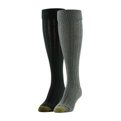 Gold Toe Tuckstitch 2 Pair Knee High Socks Womens