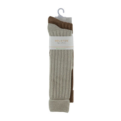 Gold Toe Tuckstitch 2 Pair Knee High Socks Womens