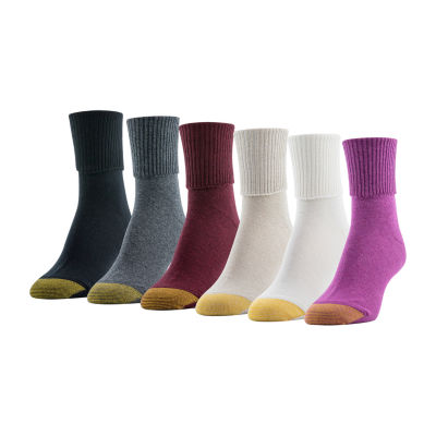 Gold Toe 6 Pair Turncuff Socks Womens