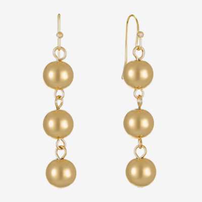 Liz Claiborne Linear Round Drop Earrings