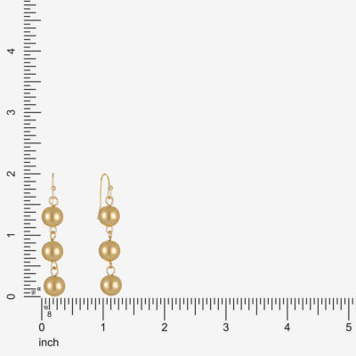 Liz Claiborne Linear Womens Round Drop Earrings