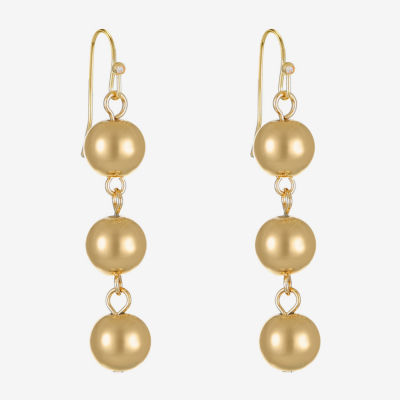 Liz Claiborne Linear Round Drop Earrings