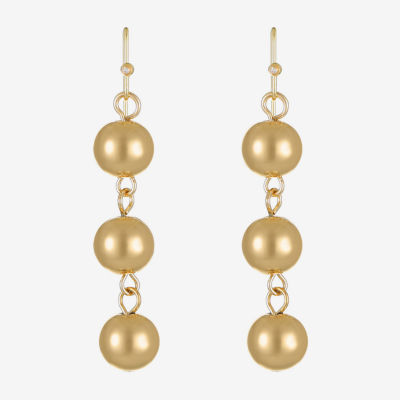 Liz Claiborne Linear Round Drop Earrings