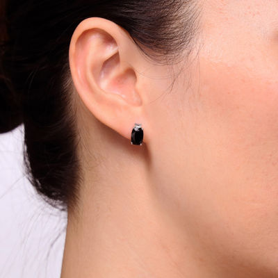 Genuine Black Onyx Sterling Silver 9mm Stud Earrings