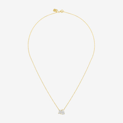 Diamond Addiction (G-H / Si2-I1) Womens 2 CT. T.W. Lab Grown White Diamond 10K Gold Pear Pendant Necklace