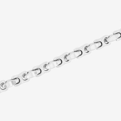 Stainless Steel 9 Inch Solid Link Chain Bracelet