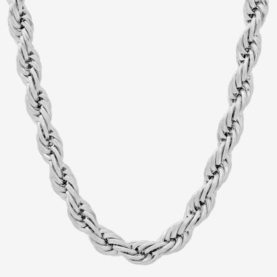 Stainless Steel 24 Inch Rope Chain Necklace