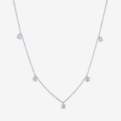 Diamond Addiction (G-H / Si2-I1) Womens 1/10 CT. T.W. Lab Grown White Diamond Sterling Silver Pendant Necklace