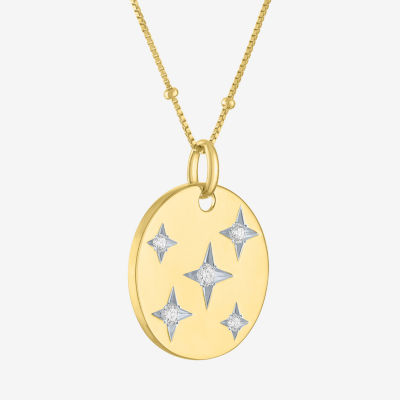 Diamond Addiction (G-H / Si2-I1) North Star Womens 1/4 CT. T.W. Lab Grown White Diamond 14K Gold Over Silver Pendant Necklace