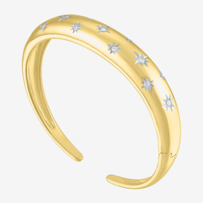 Diamond Addiction (G-H / Si2-I1) North Star Womens 1/2 CT. T.W. White Diamond 14K Gold Over Silver Cuff Bracelet