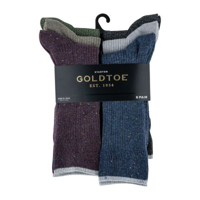 Gold Toe Stanton 6 Pair Crew Socks Mens